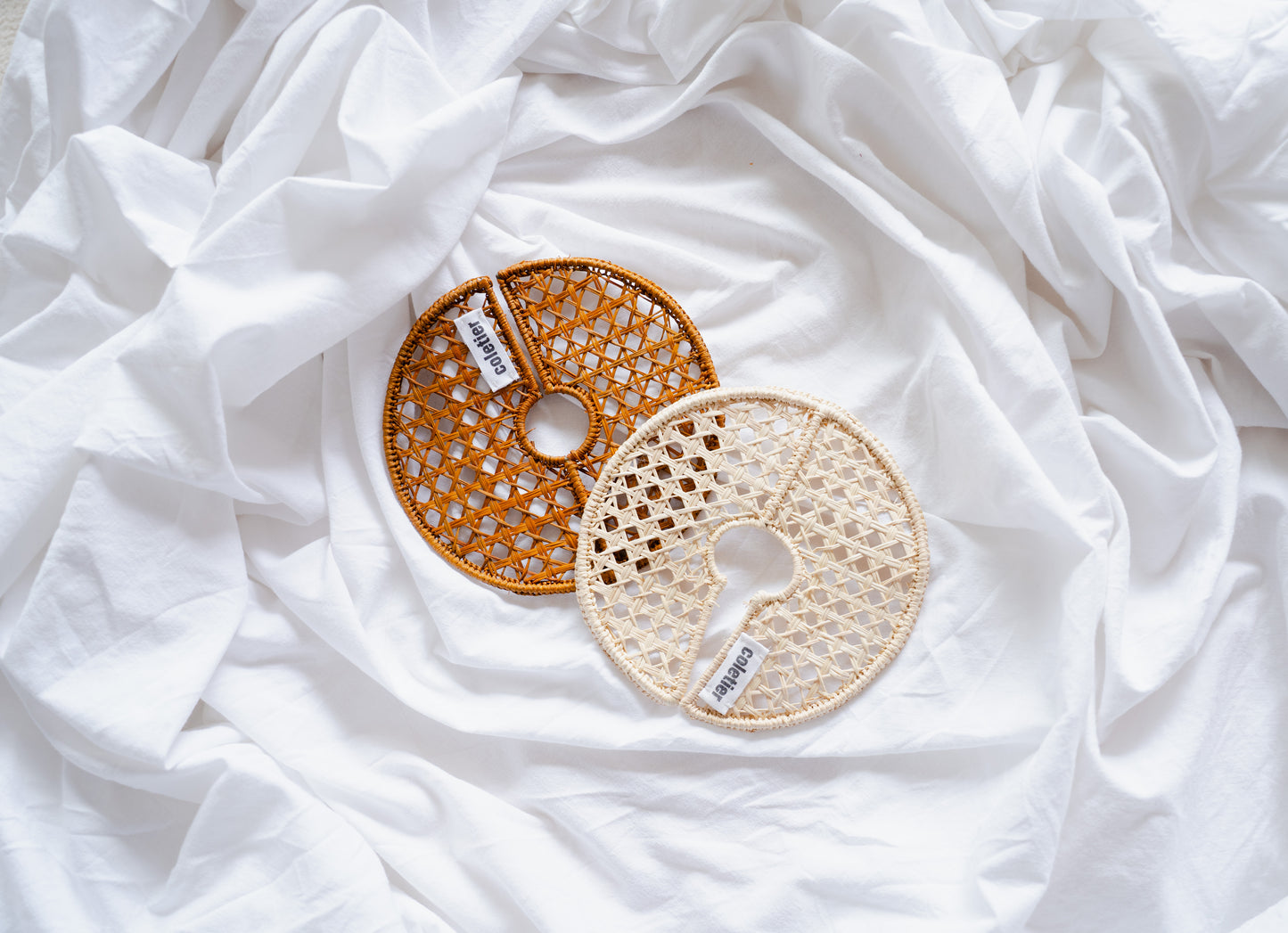 Brown mesh cane scrunchie